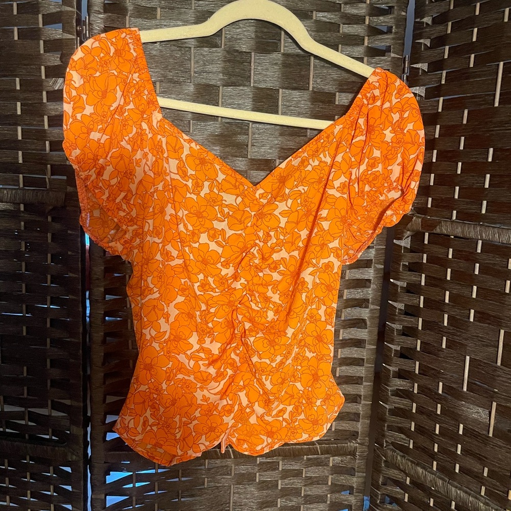 Floral Orange Women's Top